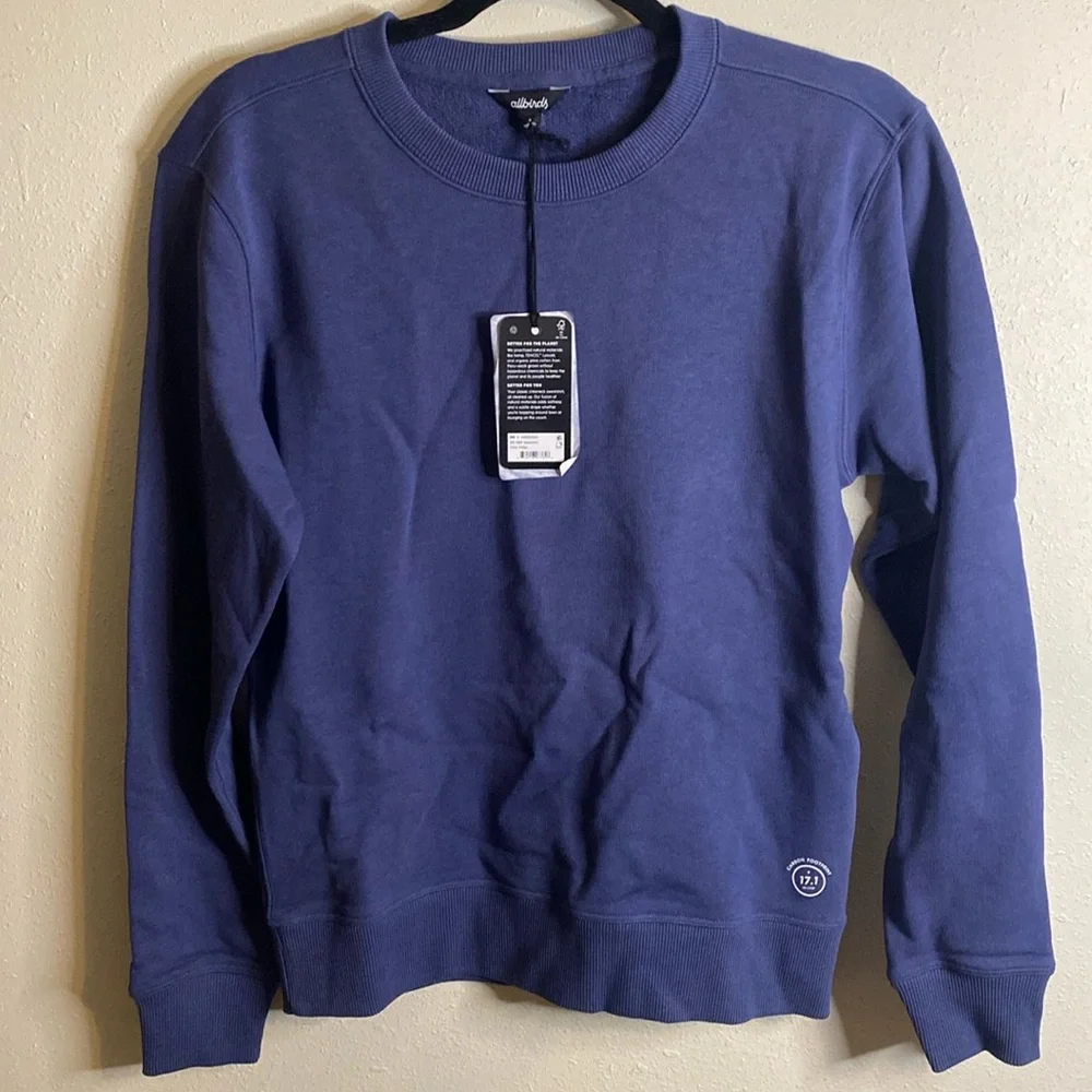 Allbirds R&R Pullover Sweatshirt in Hazy Indigo Sz L